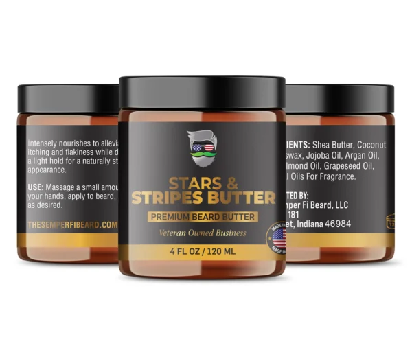 Stars & Stripes Butter is one of The Semper Fi Beard's Premium Beard Butter.